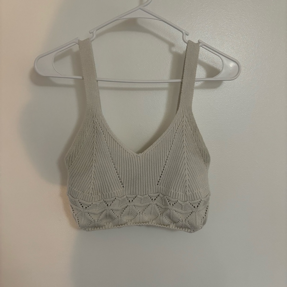 Cream Knit Bralette/ Tank Top